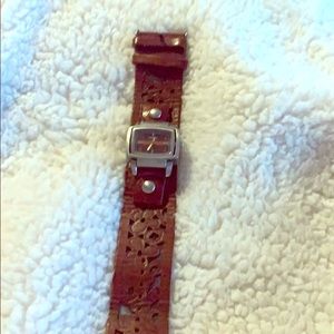 Fossil leather Cuff Band Watch
